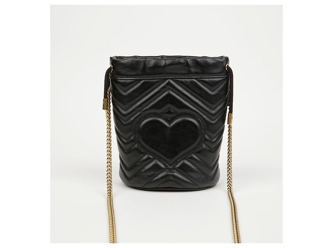 Gucci GG Marmont Mini Bucket Bag Schwarz - Ansicht 4