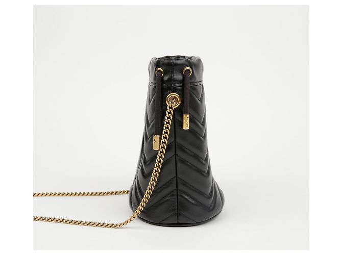 Gucci GG Marmont Mini Bucket Bag Schwarz - Ansicht 5