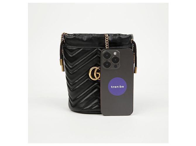 Gucci GG Marmont Mini Bucket Bag Schwarz - Ansicht 8