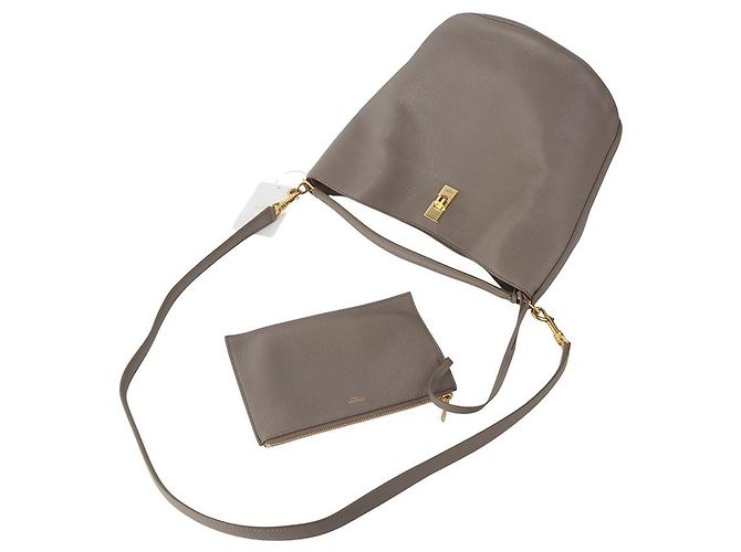 Céline mala bucket flexível em pele de vitela granulada - vista 4