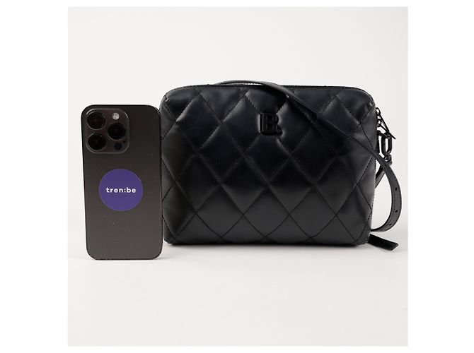 Balenciaga Picca borsa a tracolla camera matelassé in pelle Nera - vista 10