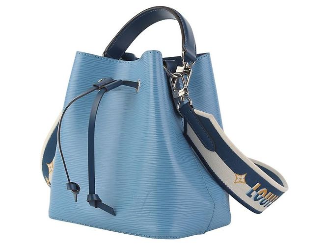 Néonoé Louis Vuitton Borsa a tracolla Neo Noé BB in pelle Epi blu - vista 2