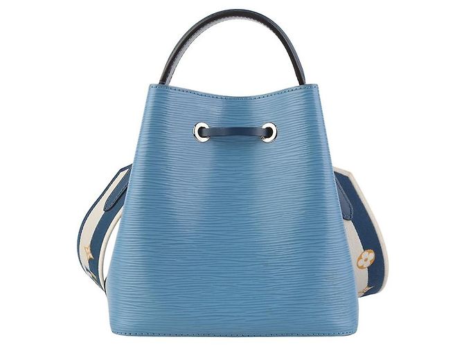 Néonoé Louis Vuitton Borsa a tracolla Neo Noé BB in pelle Epi blu - vista 3