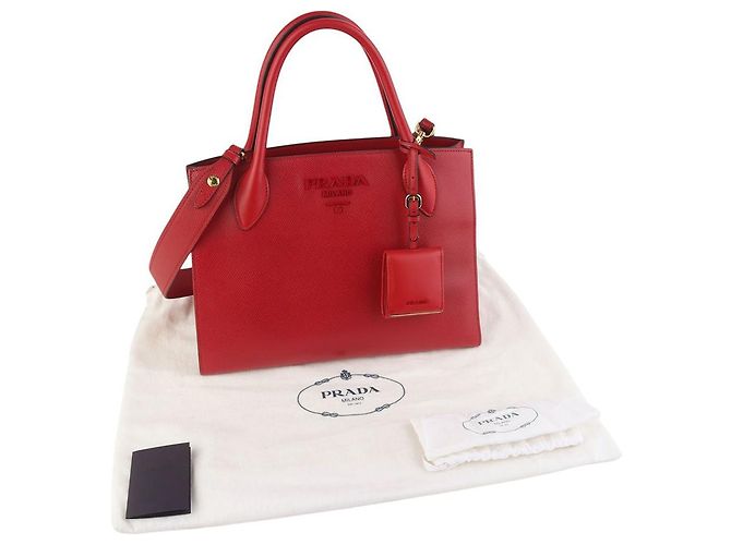 Prada Bolsa de Ombro Monocromática em Saffiano - vista 8