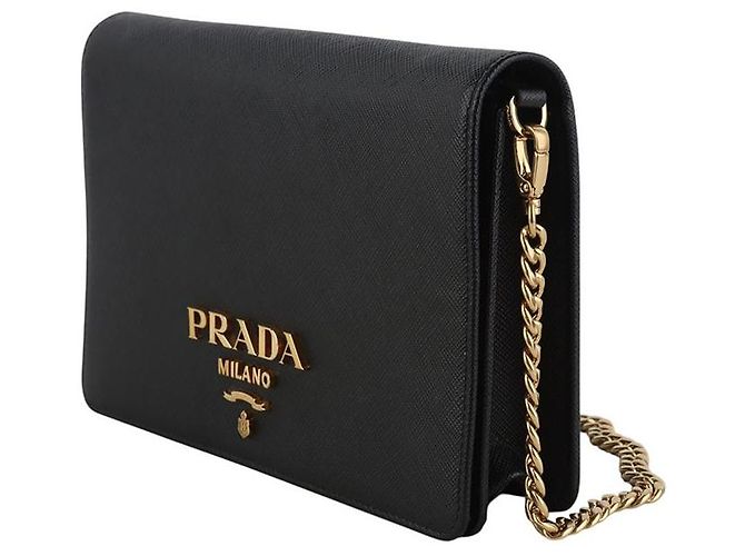 Prada Saffiano Lux Mini Schultertasche mit Kette - Ansicht 2