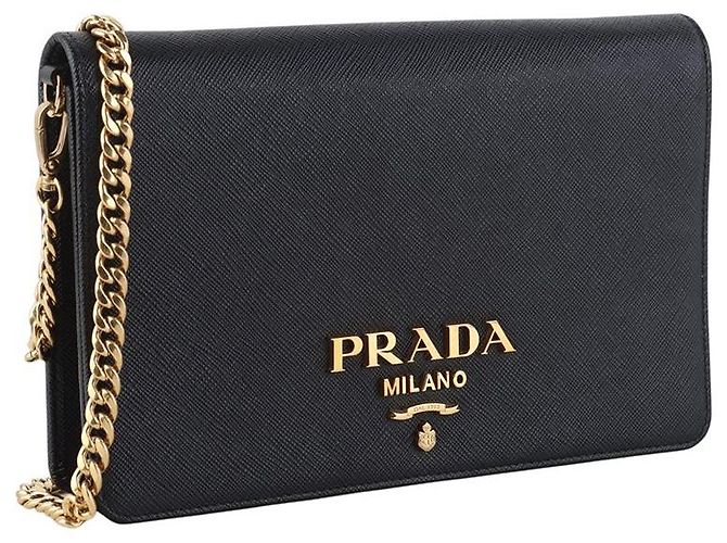 Prada Saffiano Lux Mini Schultertasche mit Kette - Ansicht 8
