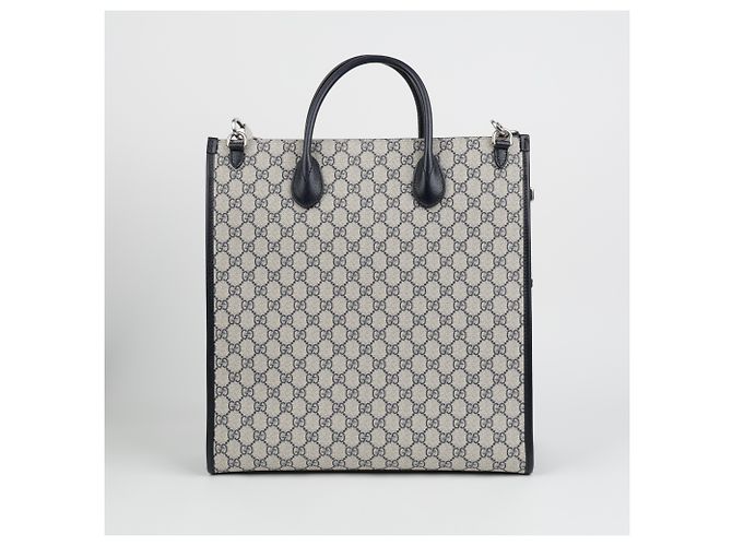 Gucci Borsa Tote Medium Interlocking Beige Blue - vista 4