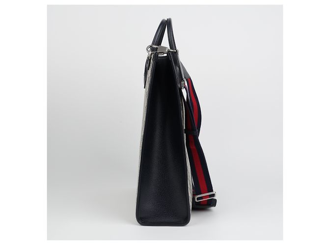 Gucci Borsa Tote Medium Interlocking Beige Blue - vista 6