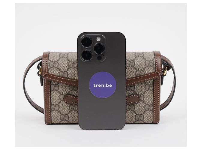 Gucci Mini Borsa a Tracolla Horsebit GG Supreme Brown - vista 16