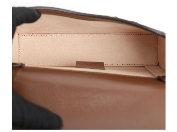 Gucci Mini Borsa a Tracolla Horsebit GG Supreme Brown - vista 17