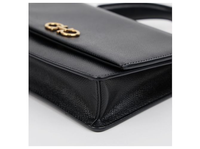 Salvatore Ferragamo Mini borsa a tracolla Double Gancini Black - vista 11