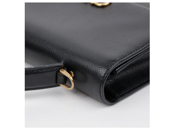 Salvatore Ferragamo Mini borsa a tracolla Double Gancini Black - vista 13