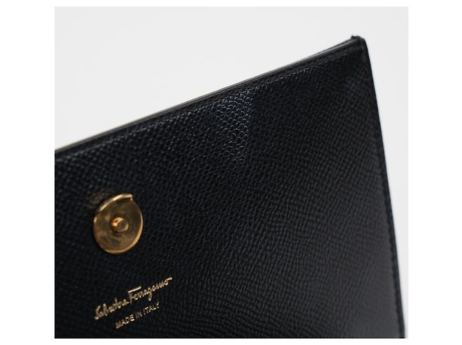Salvatore Ferragamo Mini borsa a tracolla Double Gancini Black - vista 24
