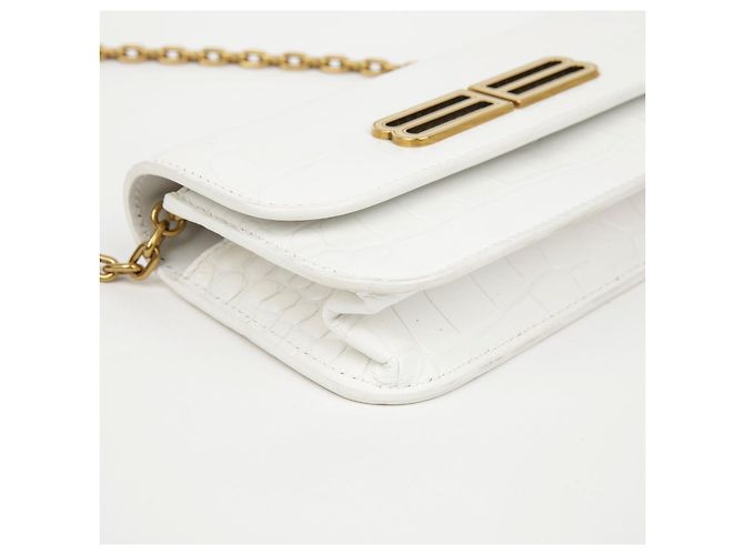 Balenciaga Bolsa tiracolo com corrente de logótipo - vista 10