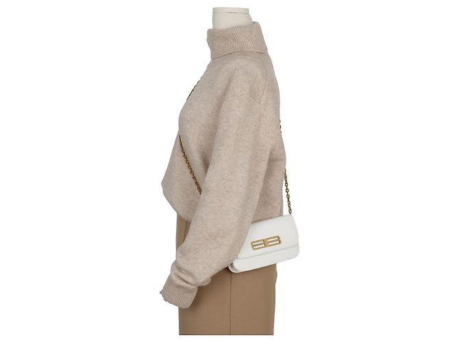 Balenciaga Bolsa tiracolo com corrente de logótipo - vista 16
