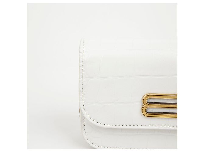 Balenciaga Bolsa tiracolo com corrente de logótipo - vista 3