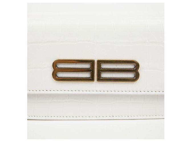 Balenciaga Bolsa tiracolo com corrente de logótipo - vista 4