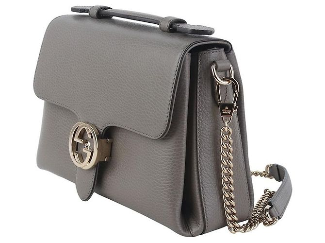 Gucci Borsa a spalla Gold con manico superiore Interlocking - vista 2