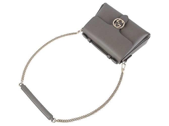 Gucci Borsa a spalla Gold con manico superiore Interlocking - vista 4
