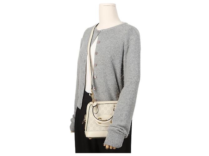Gucci Horsebit Mini Top Handle Tote Bag Weiß - Ansicht 17