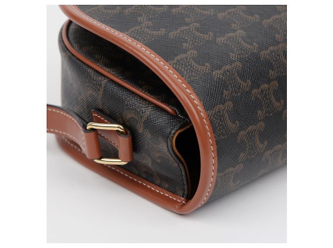 Céline Borsa Triope Canvas Medium Polko Tan - vista 10