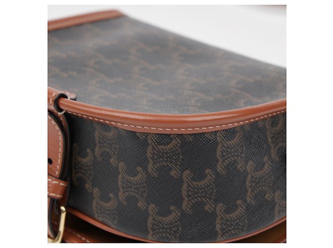 Céline Borsa Triope Canvas Medium Polko Tan - vista 11
