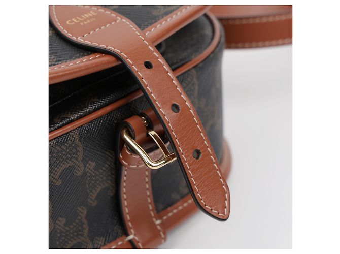 Céline Borsa Triope Canvas Medium Polko Tan - vista 13