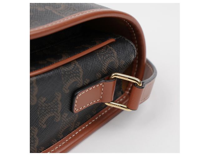 Céline Borsa Triope Canvas Medium Polko Tan - vista 15