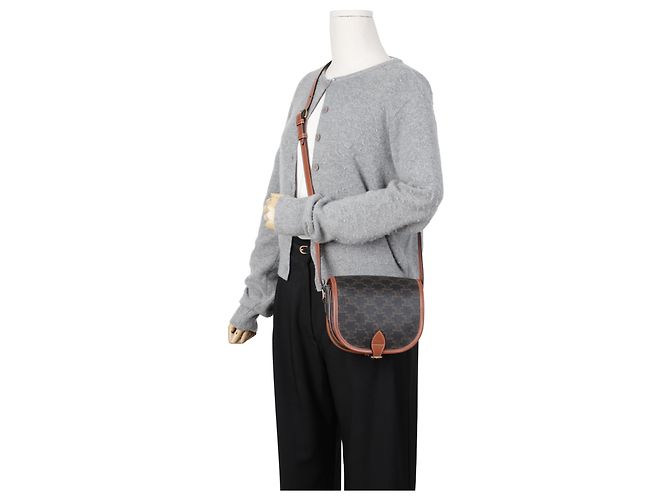 Céline Borsa Triope Canvas Medium Polko Tan - vista 19