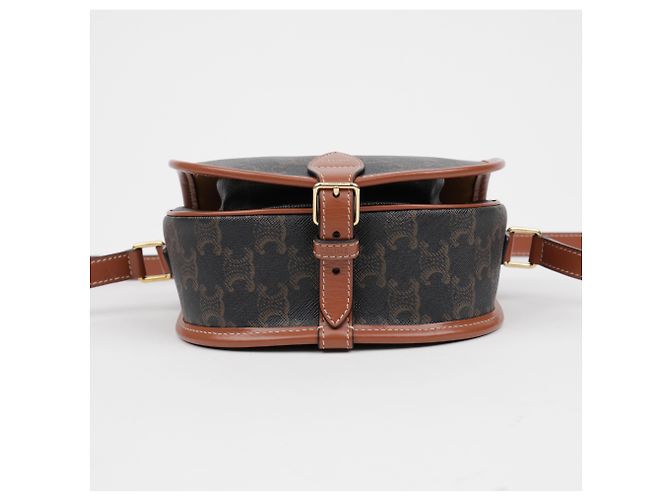 Céline Borsa Triope Canvas Medium Polko Tan - vista 5