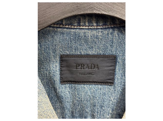 Prada Nuova camicia da bowling in denim a maniche corte - vista 3