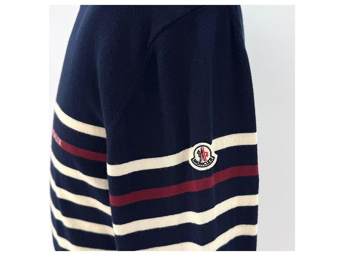 Moncler Gestreifter Strick mit langen Ärmeln - Ansicht 7