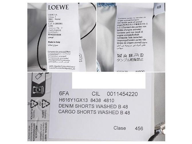 Pantaloncini Cargo in Denim Loewe Blu - vista 7