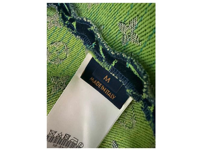 Louis Vuitton Camicia in denim a maniche corte Rainbow Monogram - vista 8