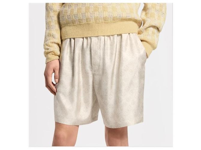 Louis Vuitton Monogram Printed Silk Shorts - view 3