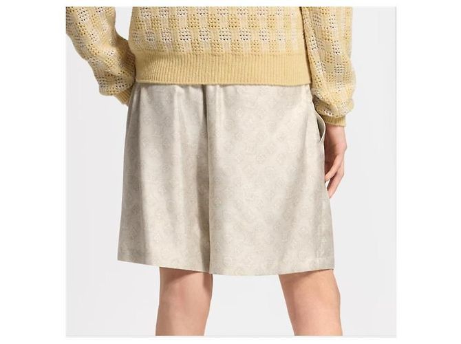 Louis Vuitton Monogram Printed Silk Shorts - view 4