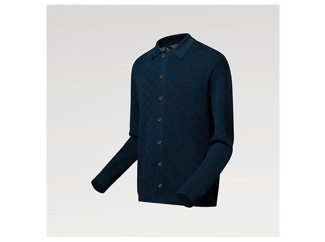 Louis Vuitton Sobrecamisa de algodão pointelle monograma - vista 3