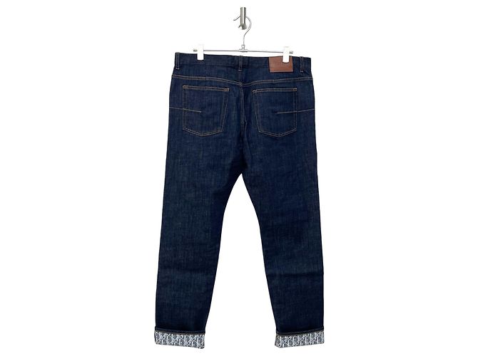 Dior Pantaloni in denim Oblique Slim Fit con risvolto - vista 2