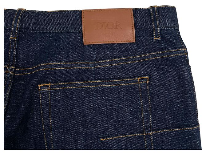 Dior Pantaloni in denim Oblique Slim Fit con risvolto - vista 3