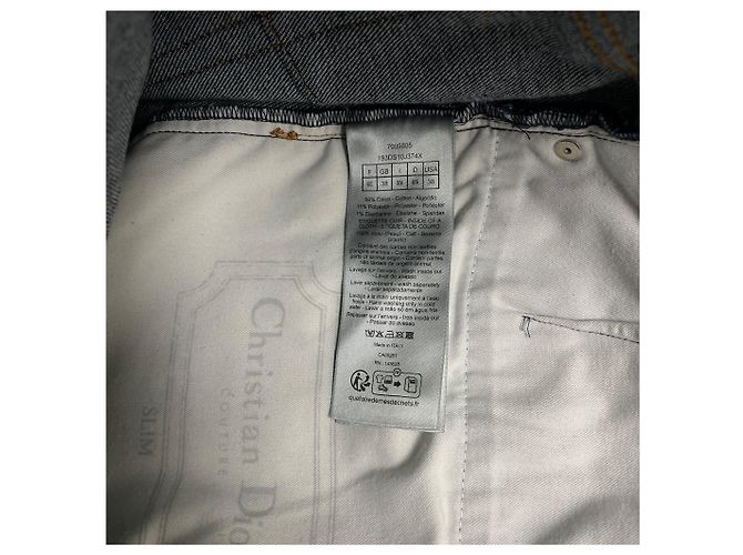 Dior Pantaloni in denim Oblique Slim Fit con risvolto - vista 5