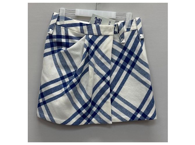 Burberry Minifalda de lana plisada a cuadros - vista 2