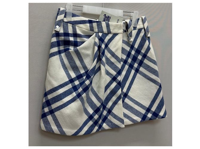 Burberry Minifalda de lana plisada a cuadros - vista 3
