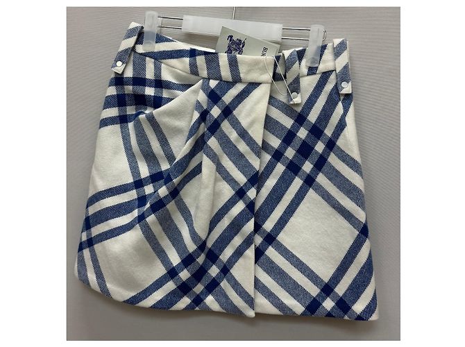 Burberry Minifalda de lana plisada a cuadros - vista 4