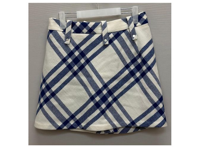 Burberry Minifalda de lana plisada a cuadros - vista 5