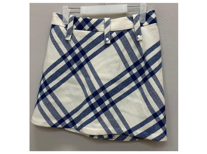 Burberry Minifalda de lana plisada a cuadros - vista 6