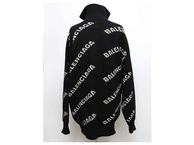 Balenciaga Maille à demi-zip Multi-Logo - vue 4