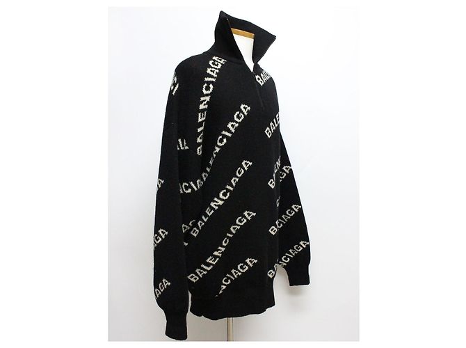 Balenciaga Maille à demi-zip Multi-Logo - vue 6