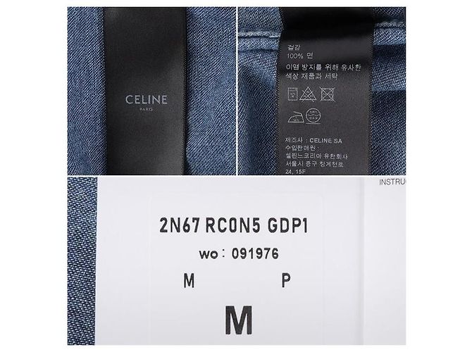 Céline Camicia in denim Loose Fit in cotone - vista 14