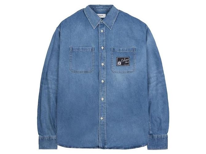 Céline Camicia in denim Loose Fit in cotone - vista 8