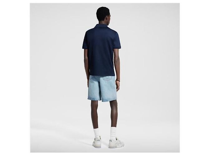 Pantaloncini in denim Louis Vuitton blu - vista 5